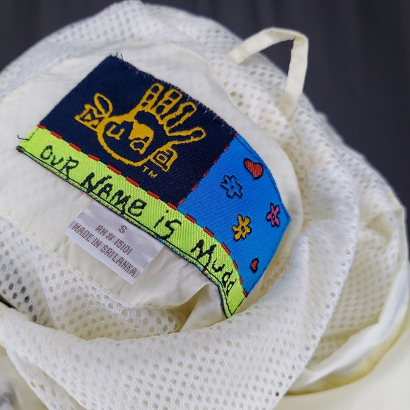 Y2K Vtg Mudd Nylon Jacket Small Hooded Reflective Kangaroo Pocket Mesh Zip 00s - Picture 10 of 11